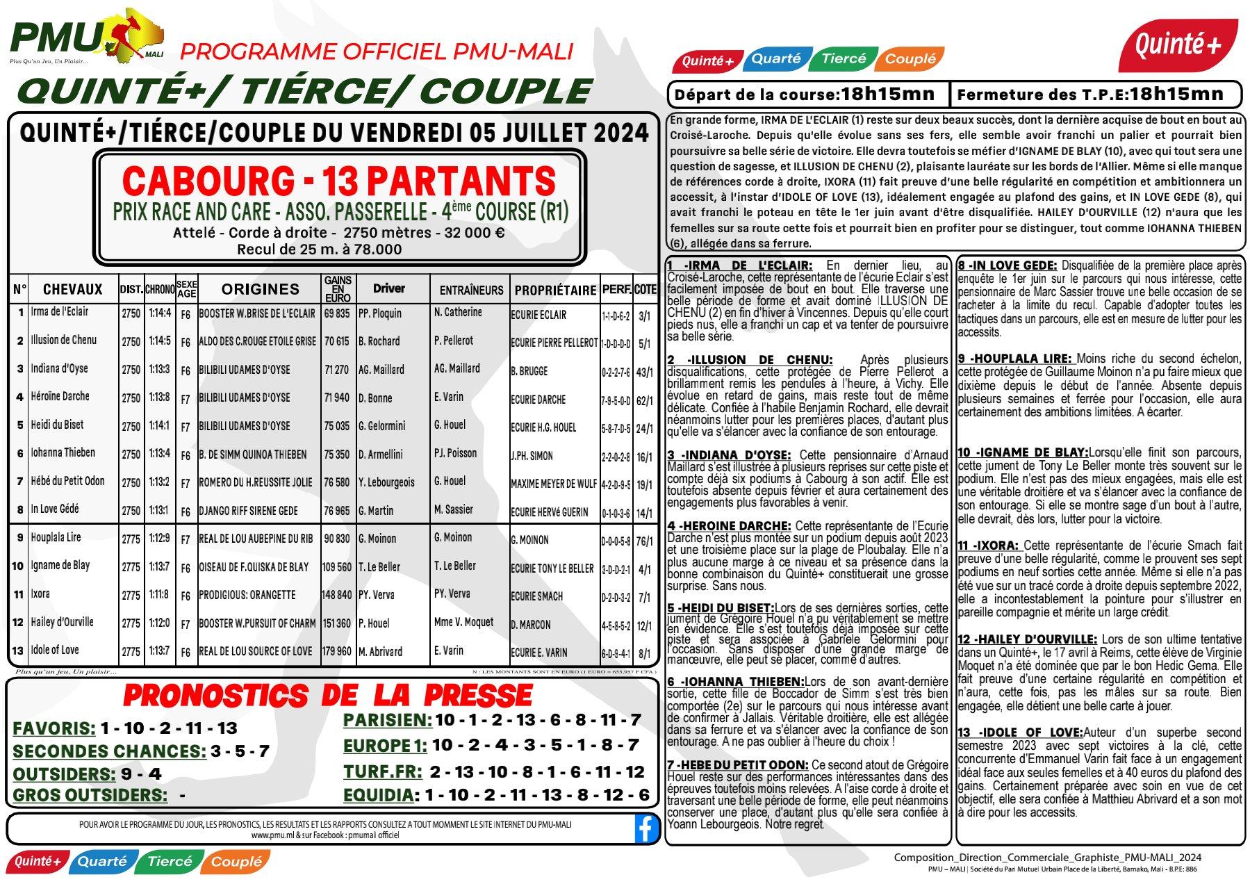 Exe programme alr quinte 05 07 24 1