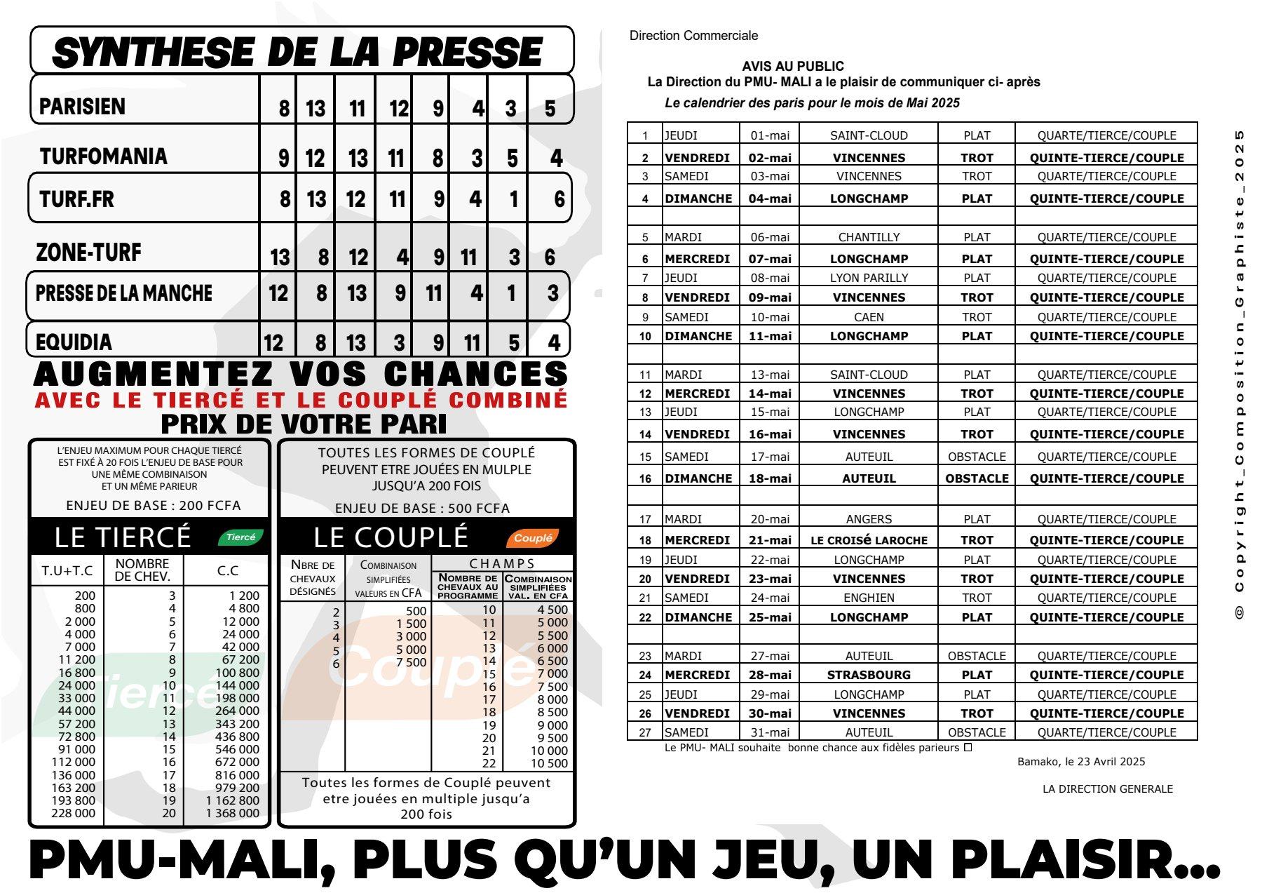 Programme officiel du samedi 03 mai 2025 pdf 1 2