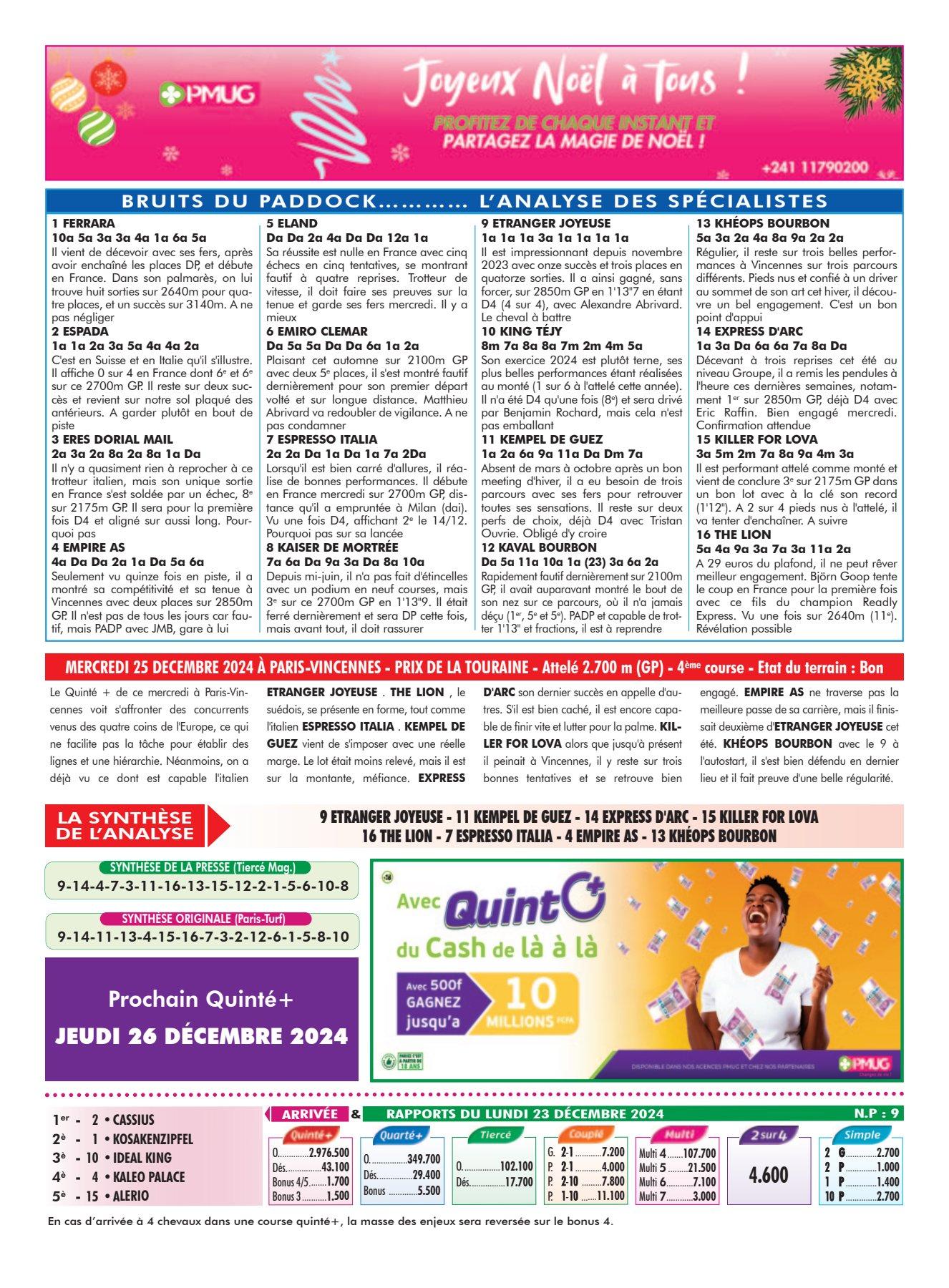 Programme quinte mci du mercredi 25 decembre 2024 2