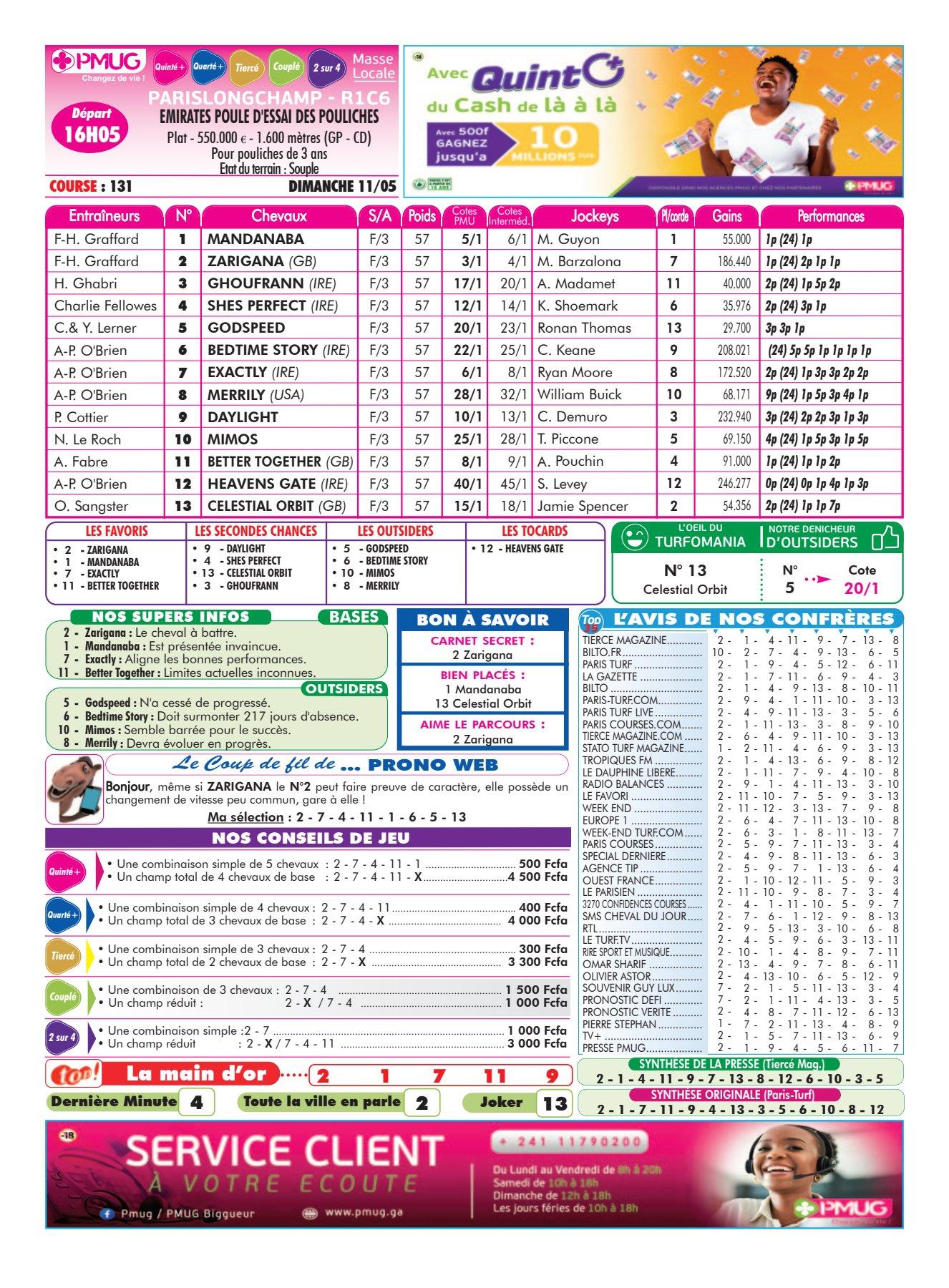 Programmes du dimanche 11 mai 2025 4