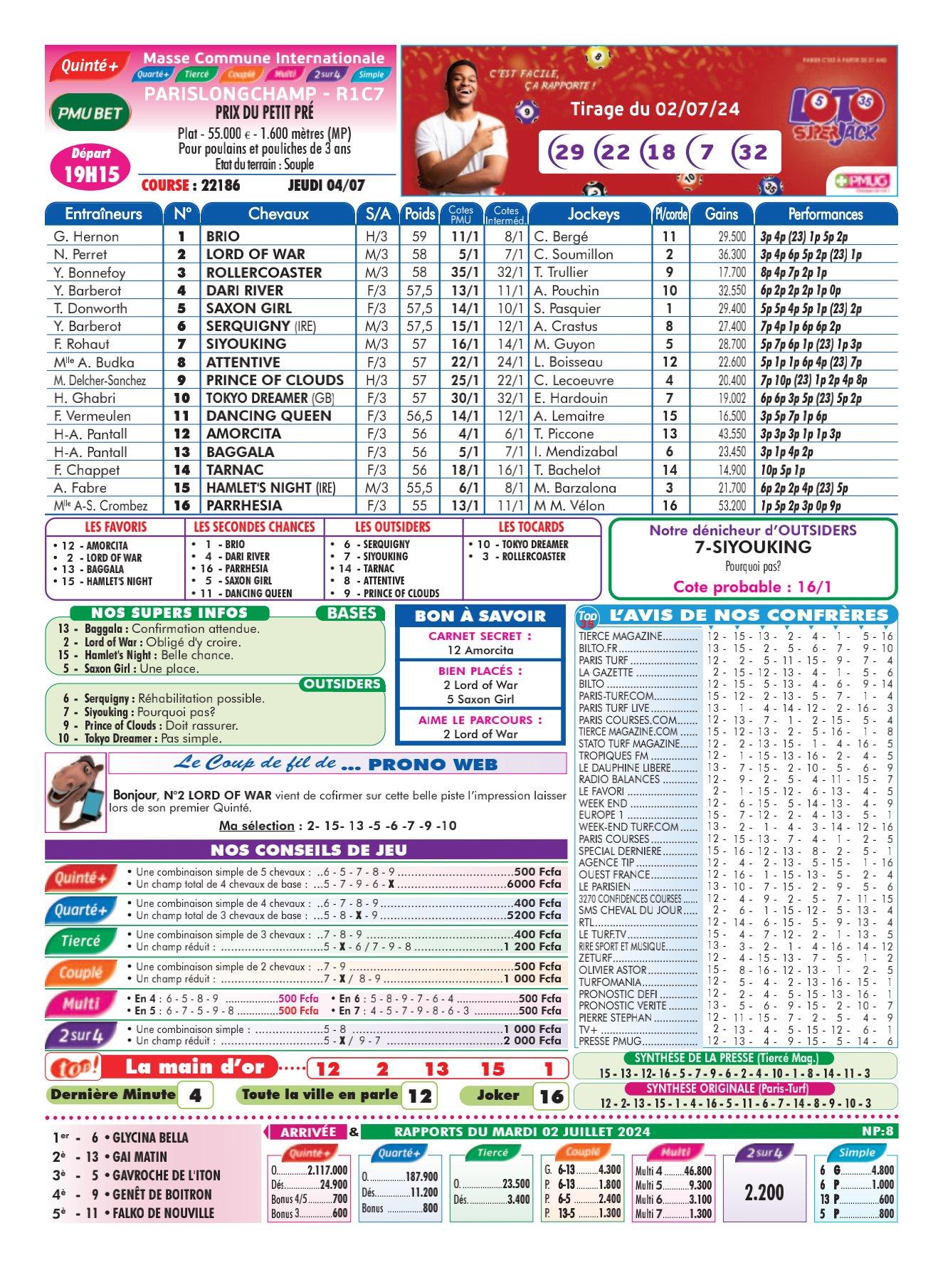 Programmes du jeudi 04 juillet 2024 imprimerie 4