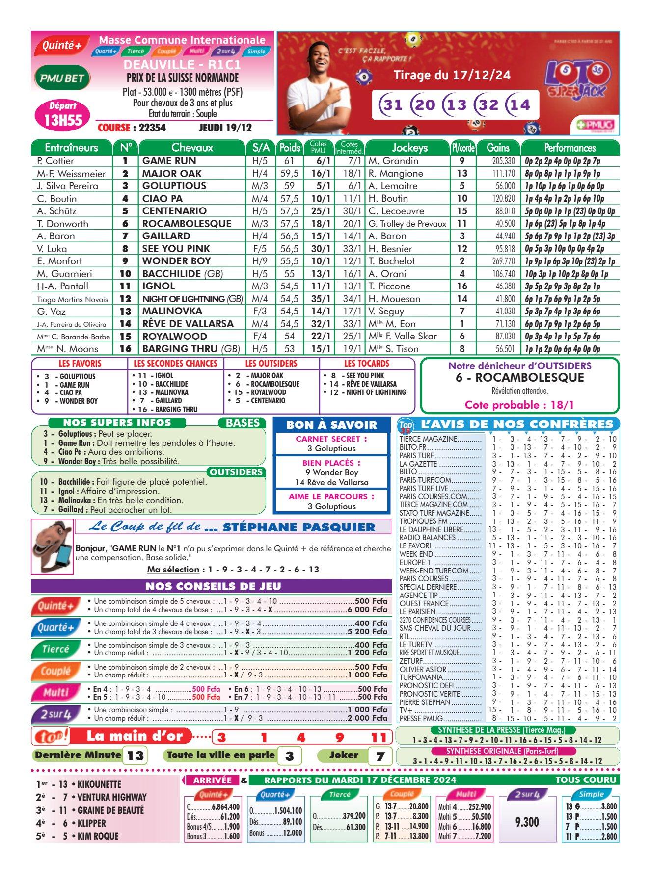 Programmes du jeudi 19 decembre 2024 4 3