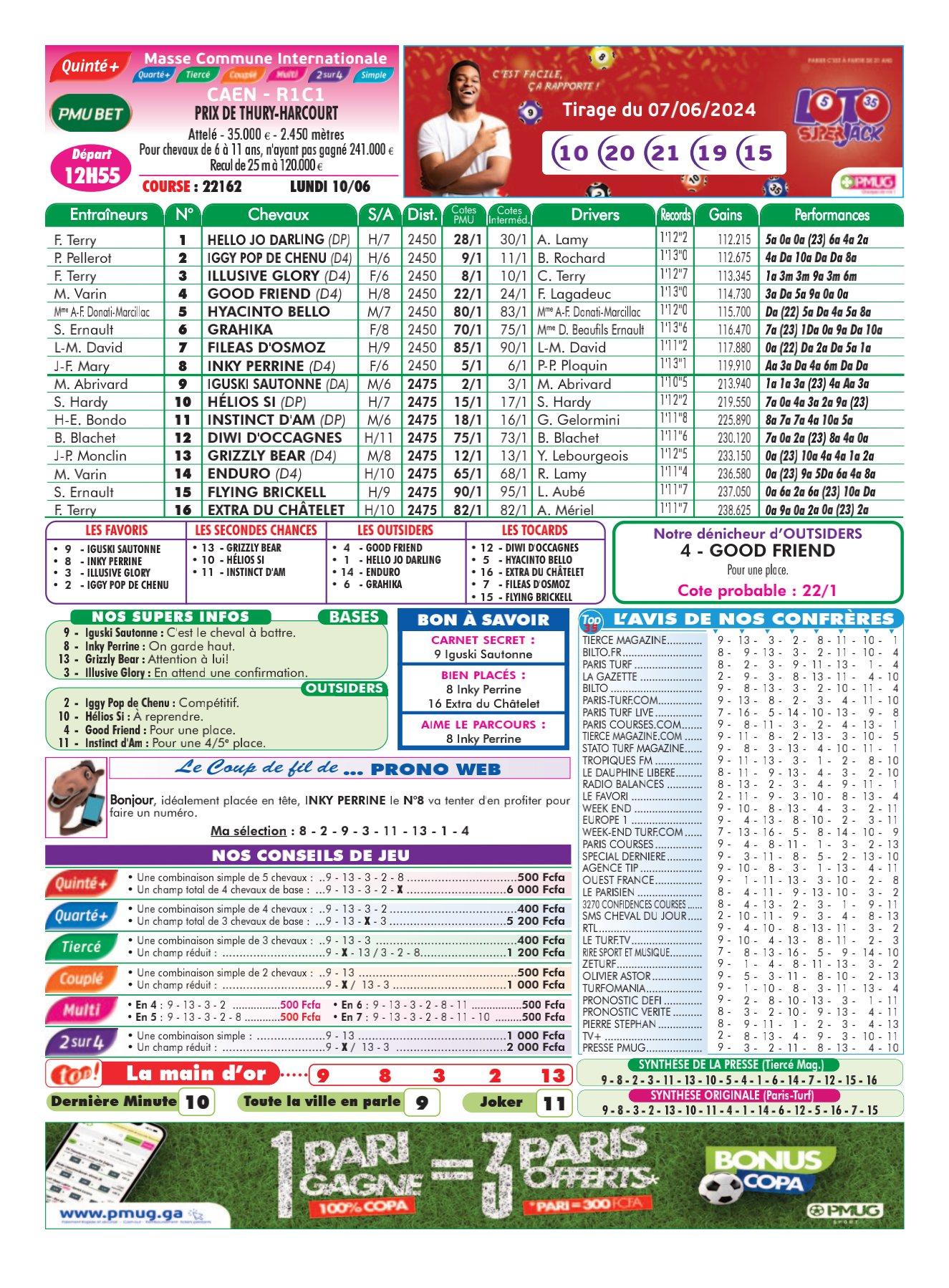 Programmes du lundi 10 juin 2024 imprimerie 4