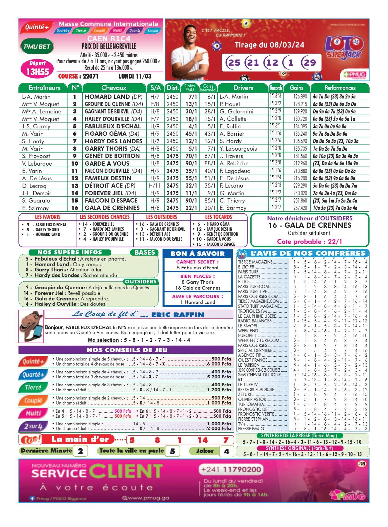 Programmes du lundi 11 mars 2024 imprimerie 4