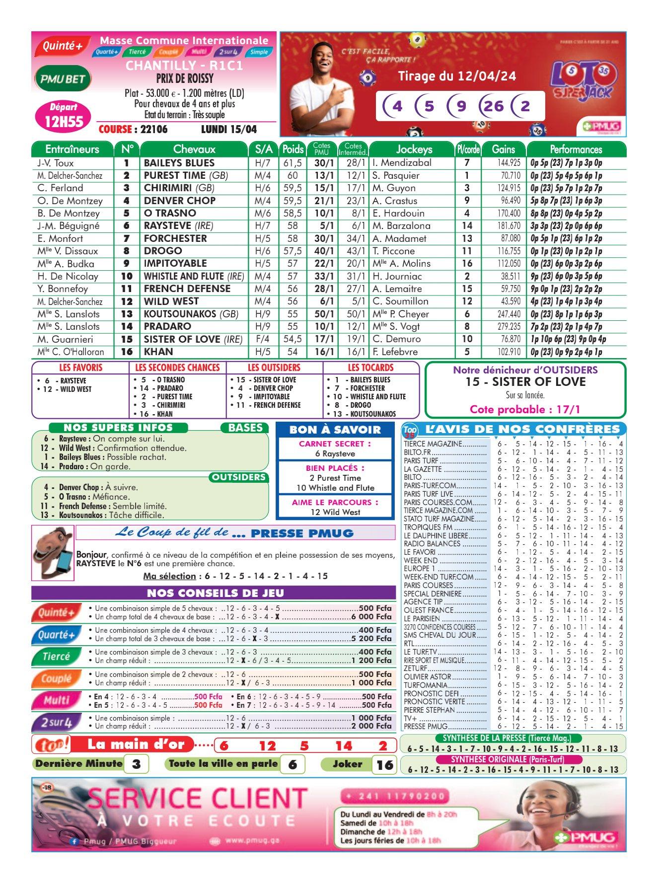 Programmes du lundi 15 avril 2024 imprimerie 4