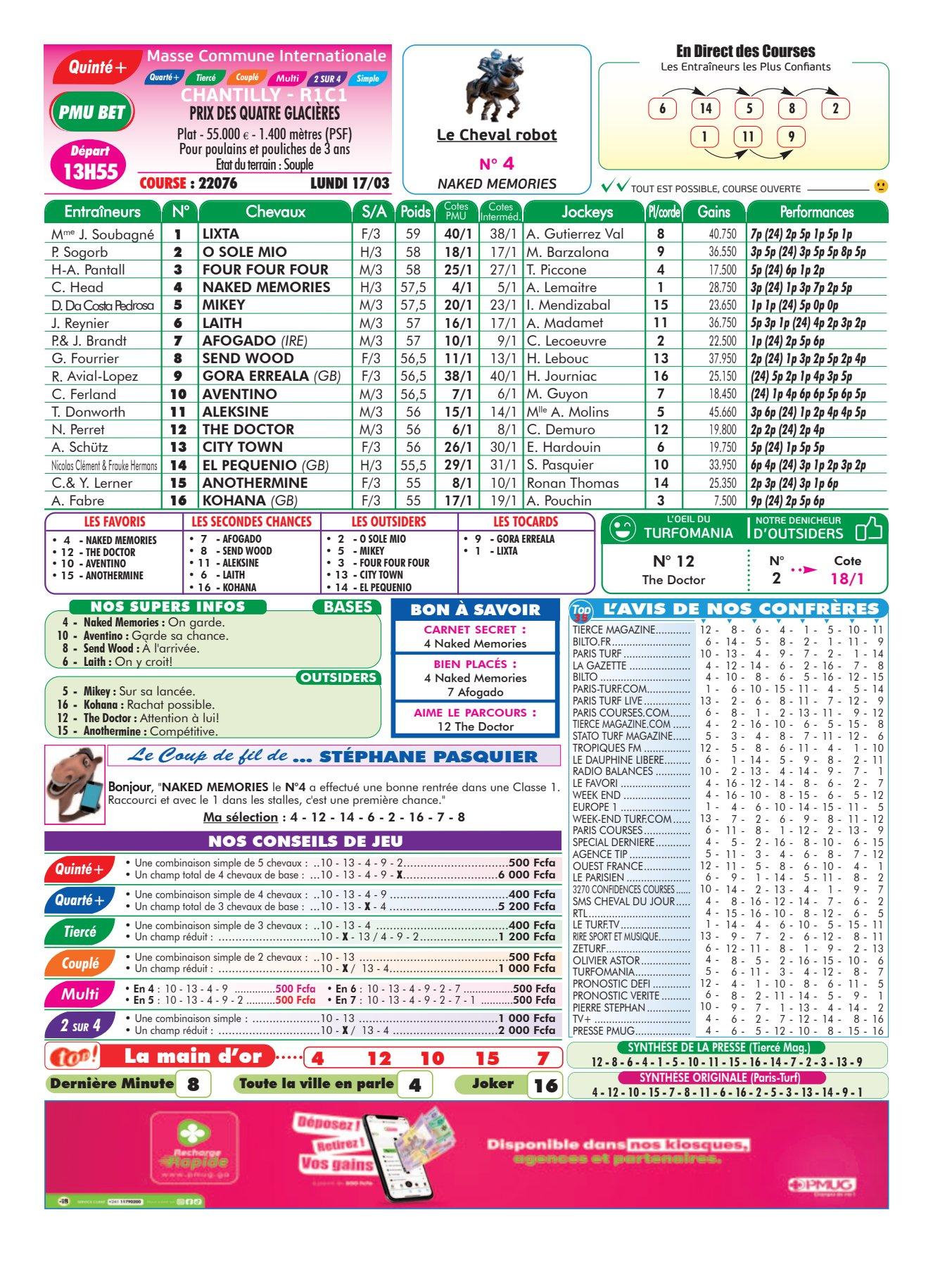 Programmes du lundi 17 mars 2025 imprimerie 4