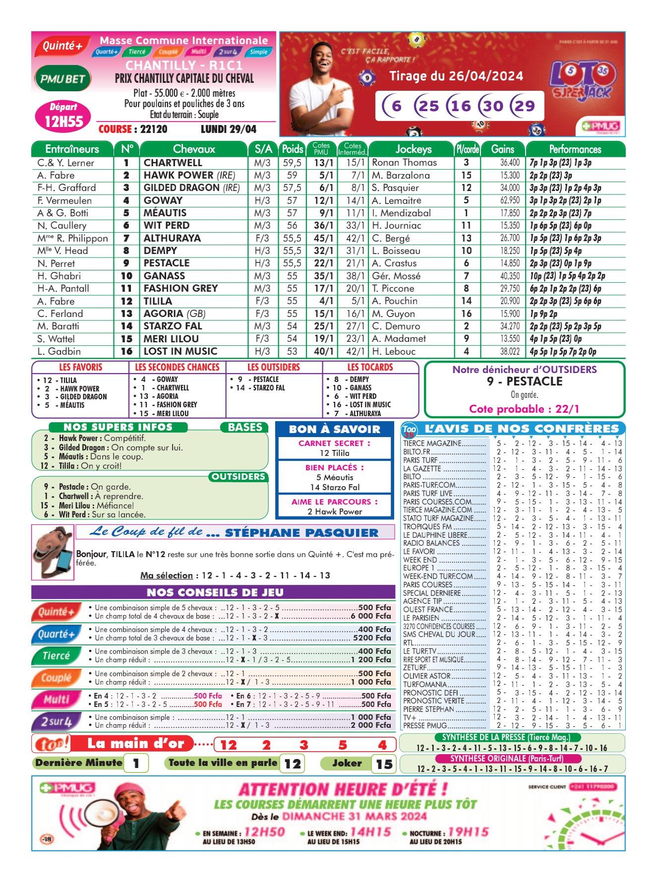 Programmes du lundi 29 avril 2024 imprimerie 4