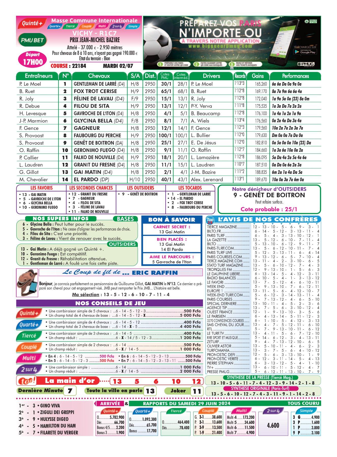 Programmes du mardi 02 juillet 2024 imprimerie 4