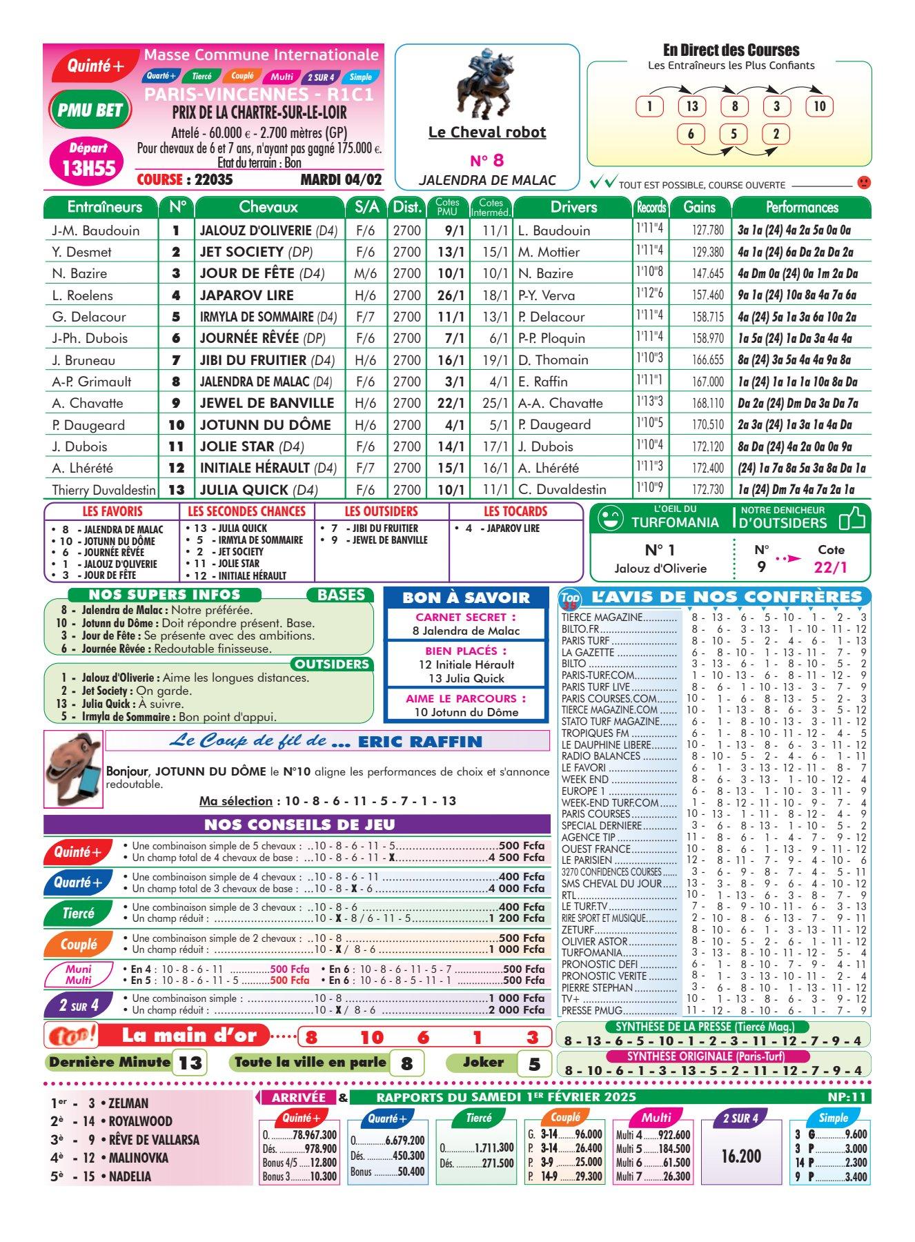 Programmes du mardi 04 janvier 2025 2 4