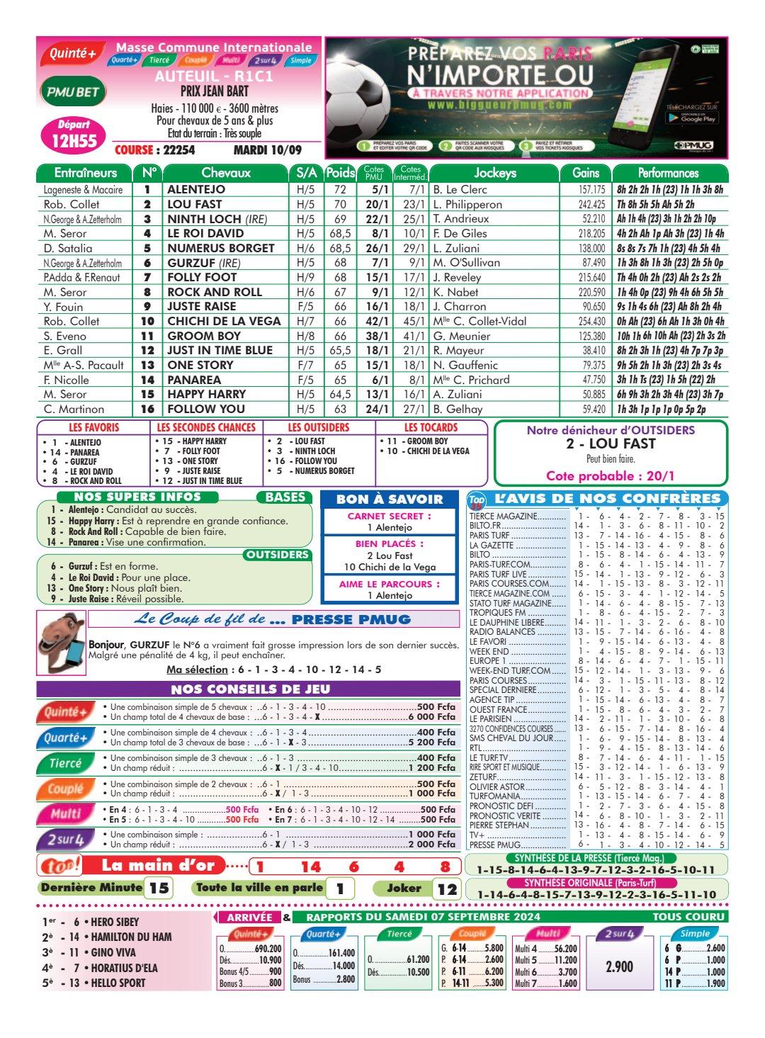 Programmes du mardi 10 septembre 2024 imprimerie 4