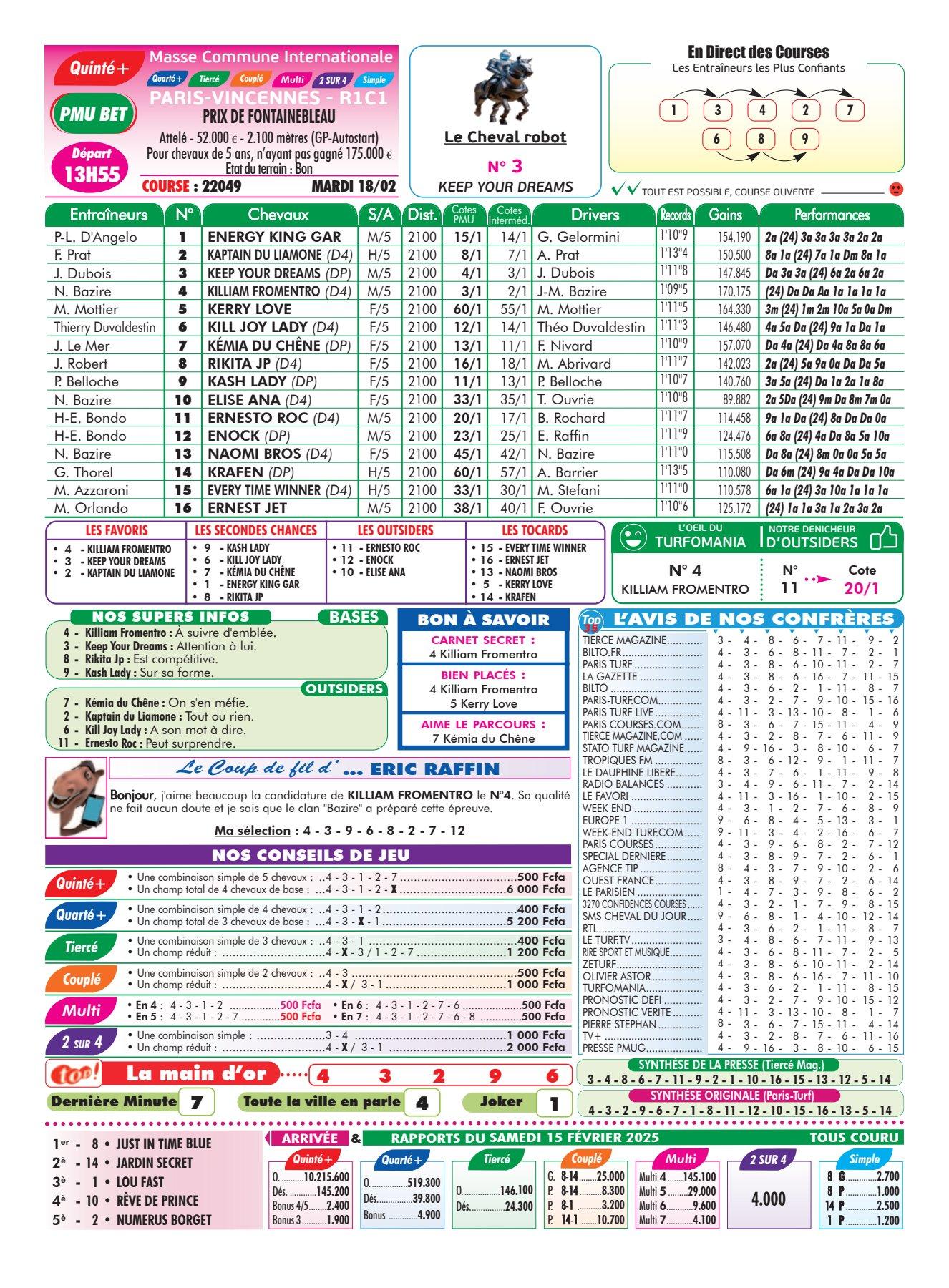 Programmes du mardi 18 fevrier 2025 4