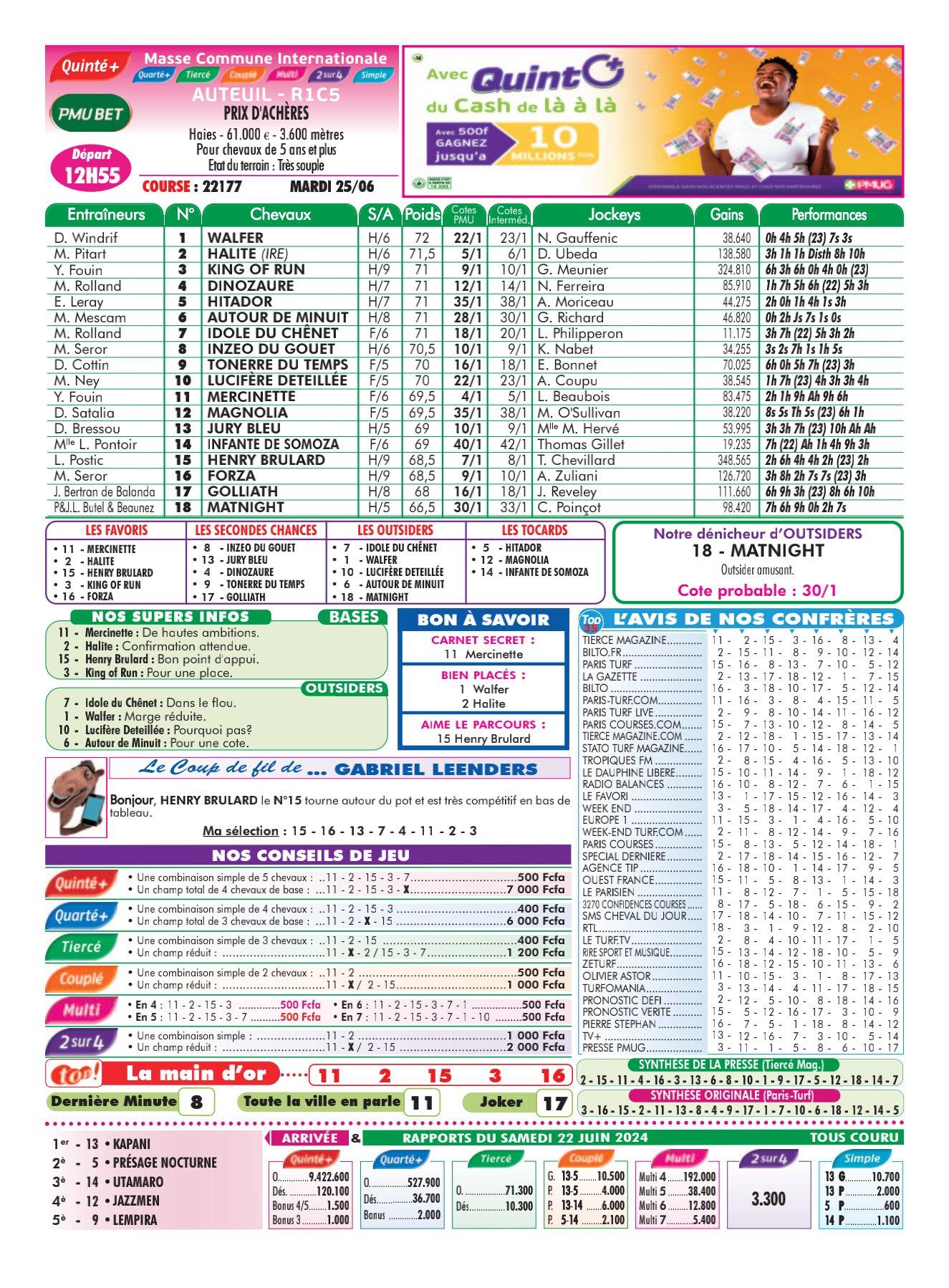 Programmes du mardi 25 juin 2024 imprimerie 4