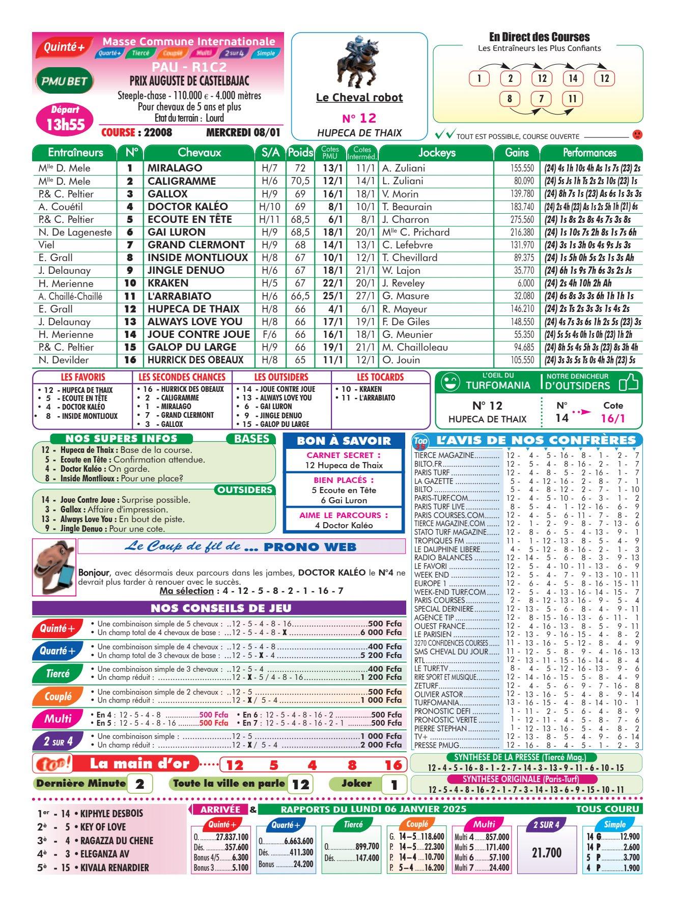 Programmes du mercredi 08 janvier 2025 imprimerie 4