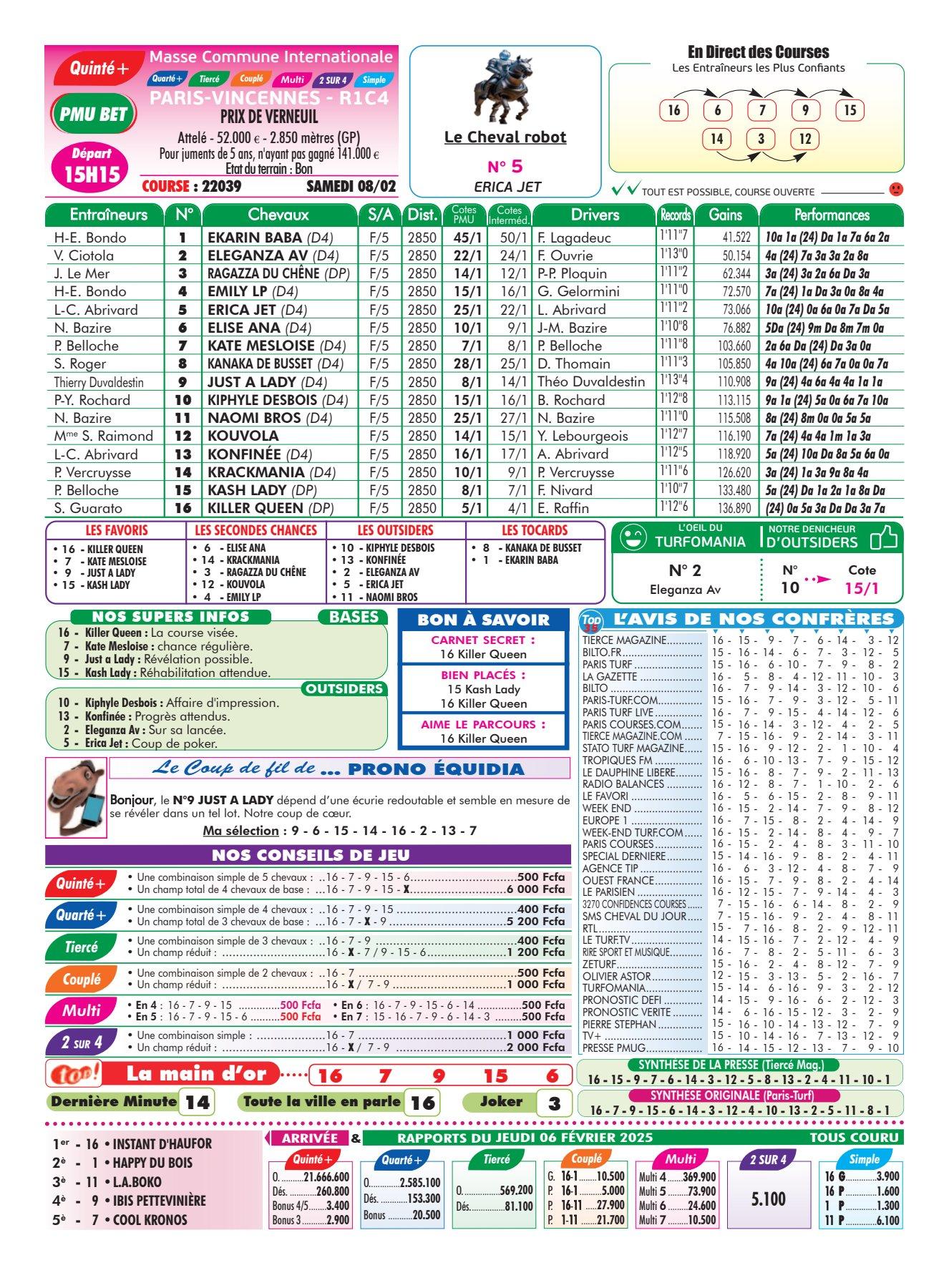 Programmes du samedi 08 fevrier 2025 imprimerie 4