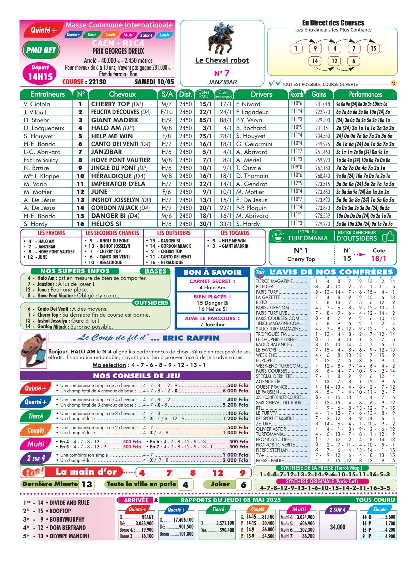 Programmes du samedi 10 mai 2025 4