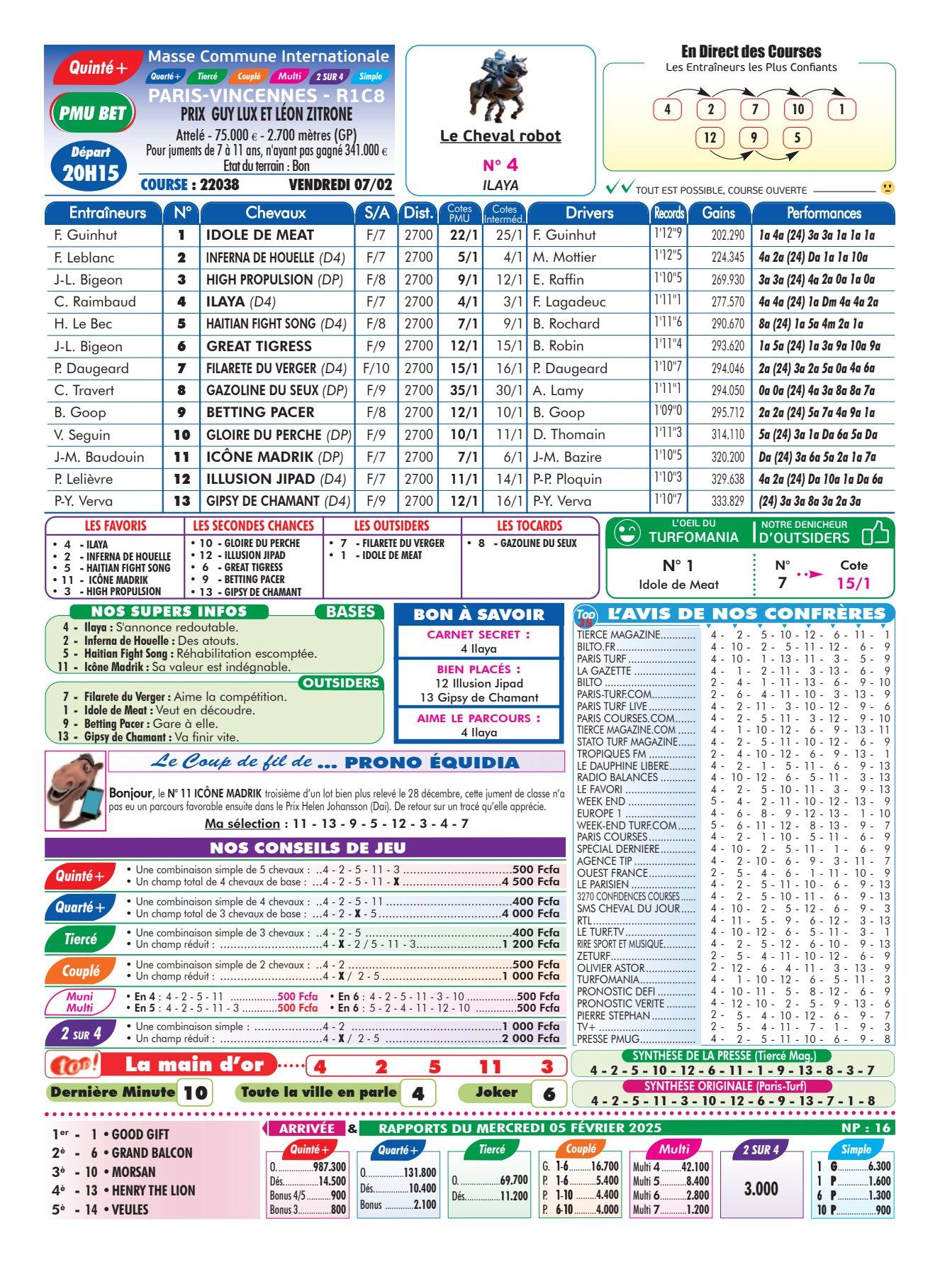 Programmes du vendredi 07 fevrier 2025 4