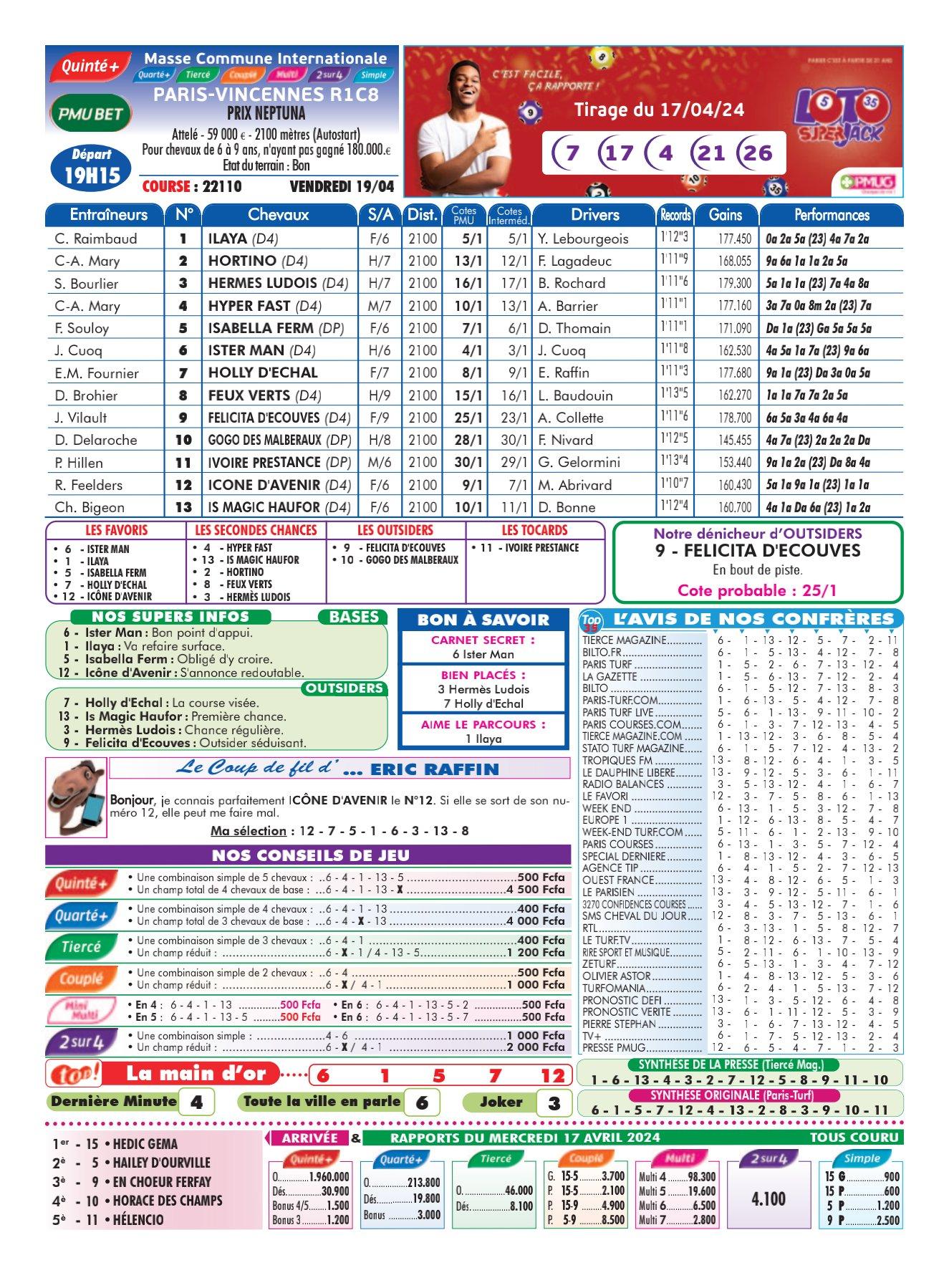 Programmes du vendredi 19 avril 2024 imprimerie 4