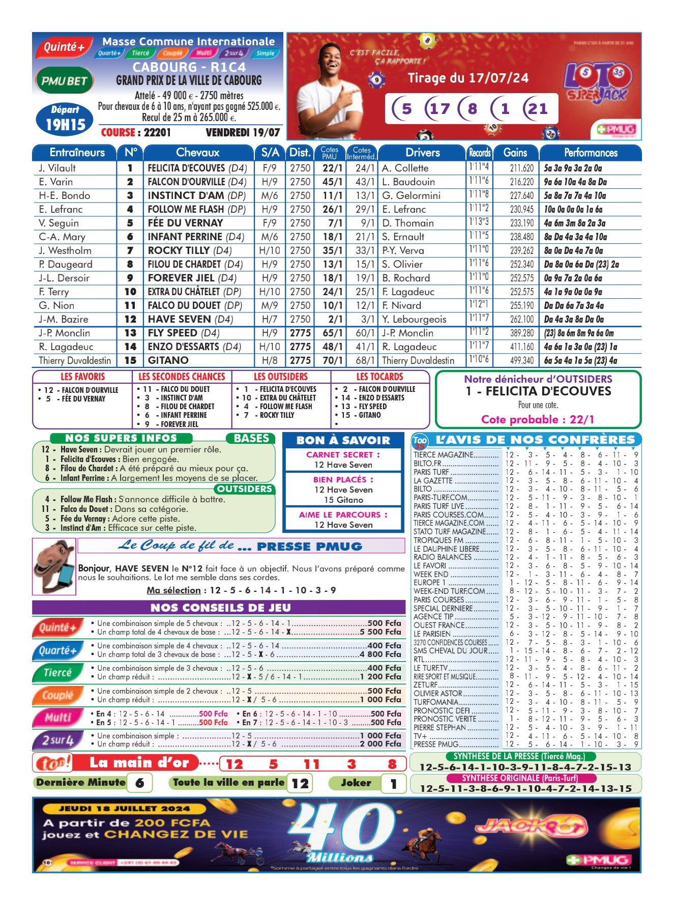 Programmes du vendredi 19 juillet 2024 imprimerie 4
