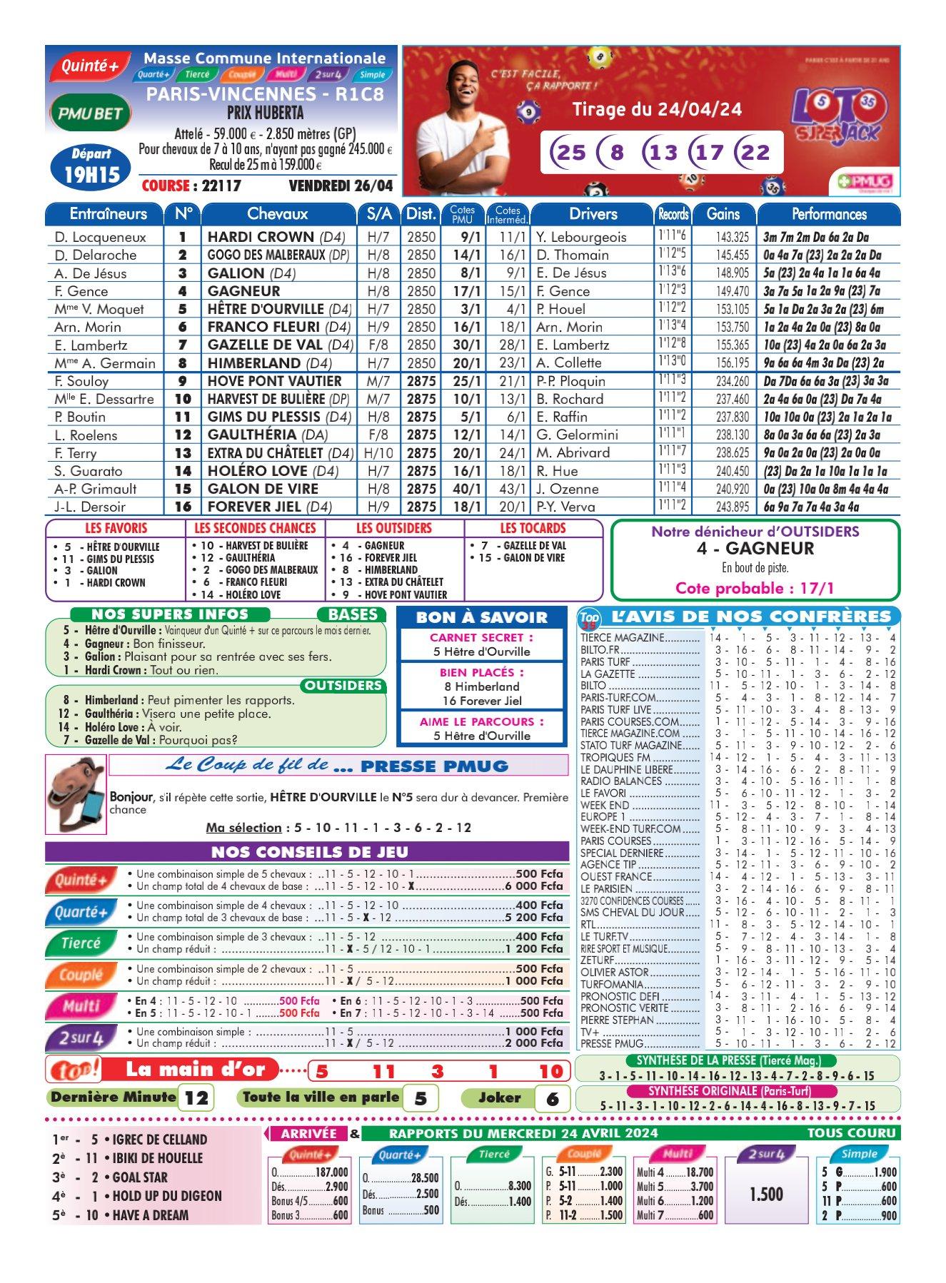 Programmes du vendredi 26 avril 2024 imprimerie 4