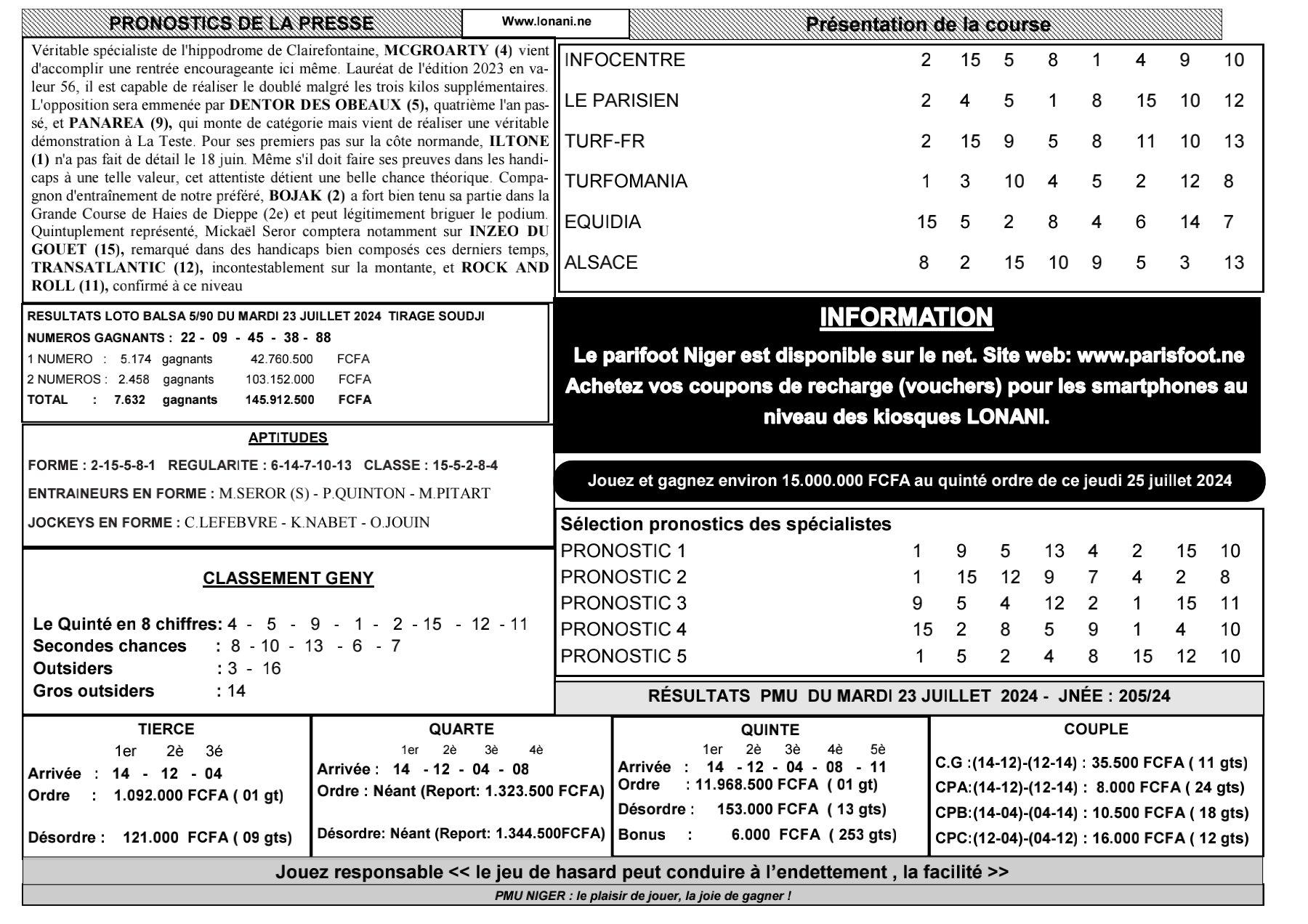 Quinte du jeudi 25 juillet 2024 3