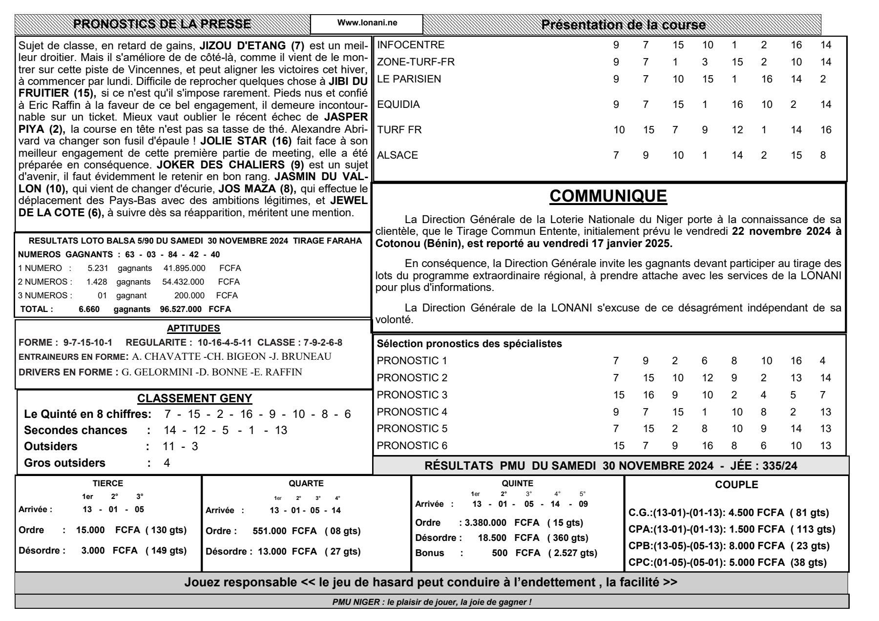 Quinte du lundi 02 decembre 2024 2