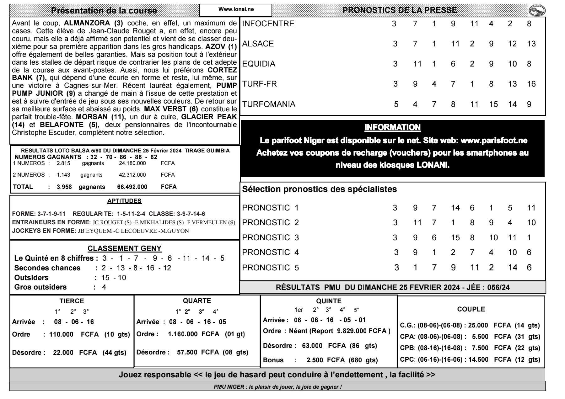 Quinte du mardi 27 fevrier 2024 2 2