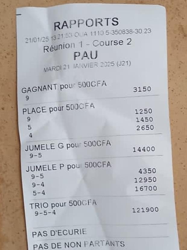 Pronostic quinté pmu gratuit du 21/01/2025 [R1C2]