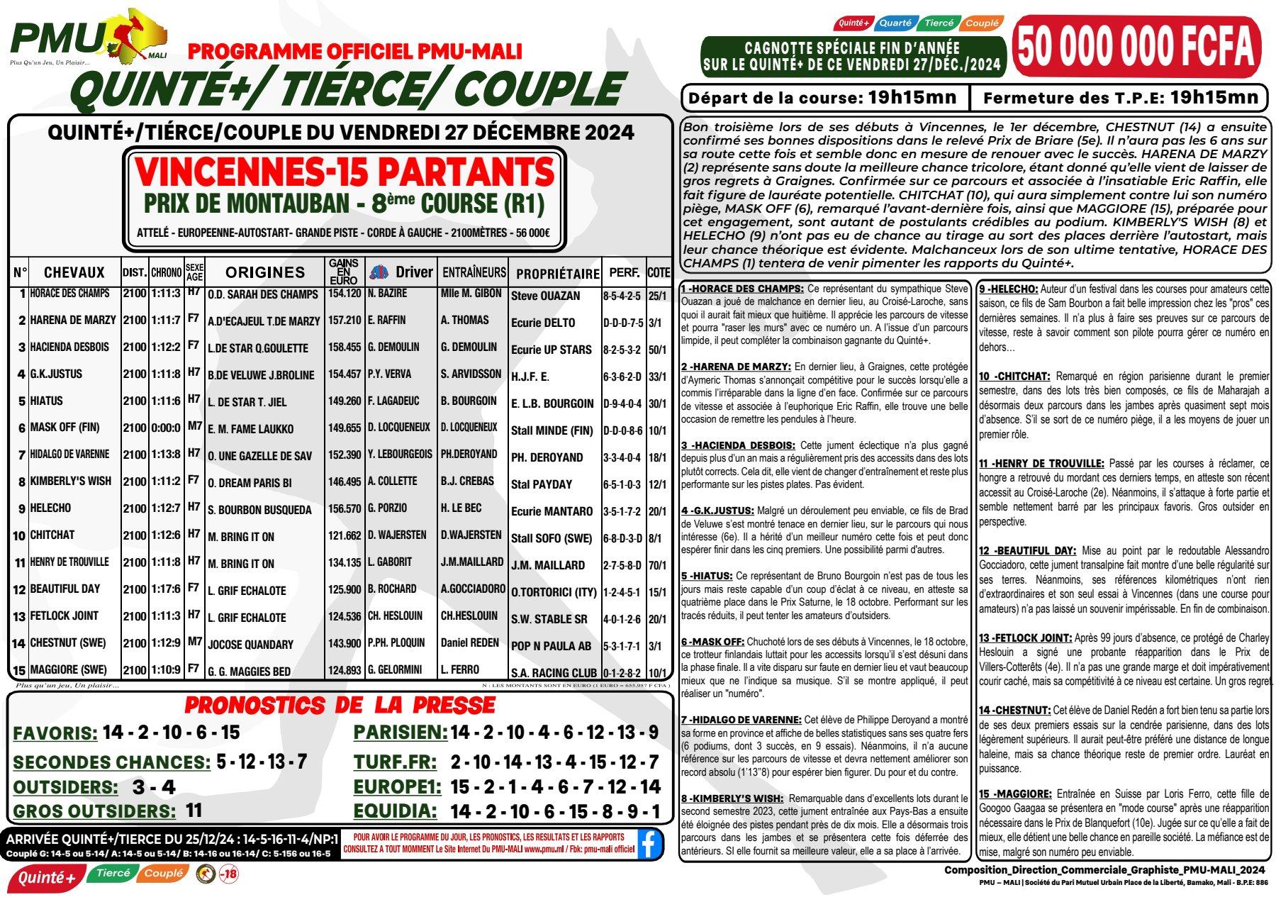 Trot alr quinte 27 12 24 2 1